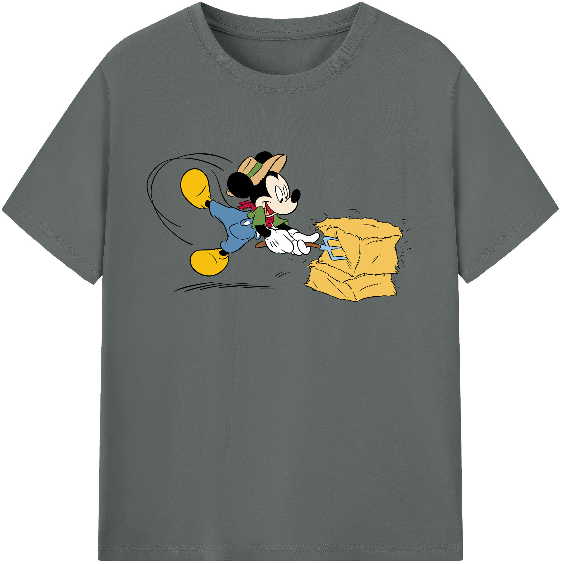 ミッキーマウス Mickey Mouse 綿100％ メンズ半袖Tシャツ｜肌触りやわらか＆通気性